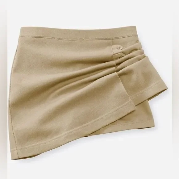 LANDS END SKORT SKIRT WOMEN SIZE 10 TAN - Picture 3 of 4